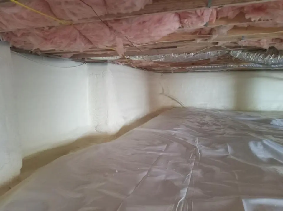 Crawl space encapsulation with closed-cell spray foam for Flat Roof Repair in Ferry Pass